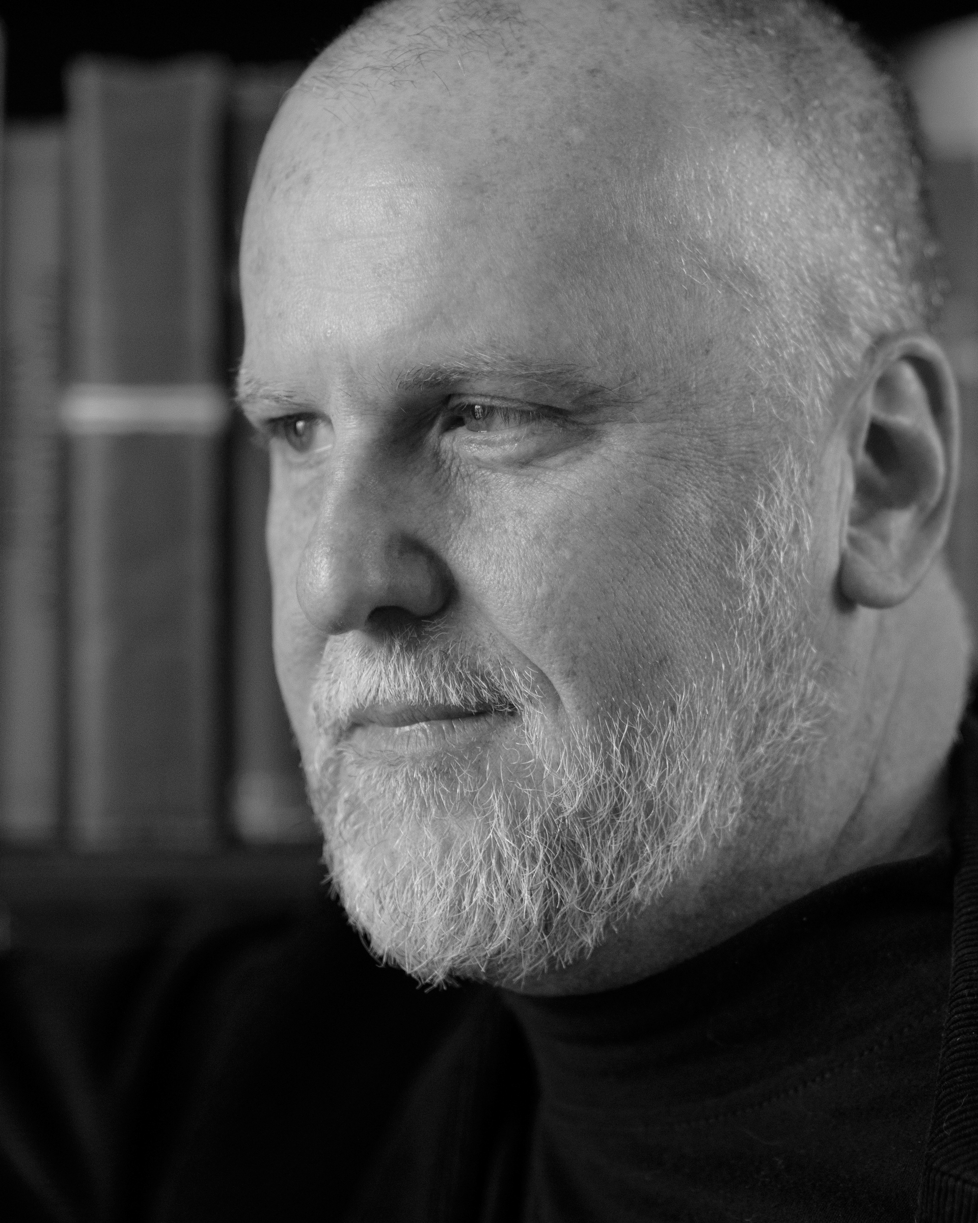 A black and white headshot of Michael Patrick Lynch.
